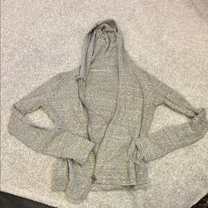 Aeropostale Gray Cardigan Sweater with Draped Collar